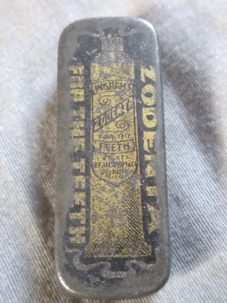 Tiny Rare Zodenta Advertising Tin.