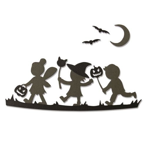 NEW Sizzix "HALLOWEEN SILHOUETTES" Thinlits Steel Dies- 6 dies 664588 MSRP $12