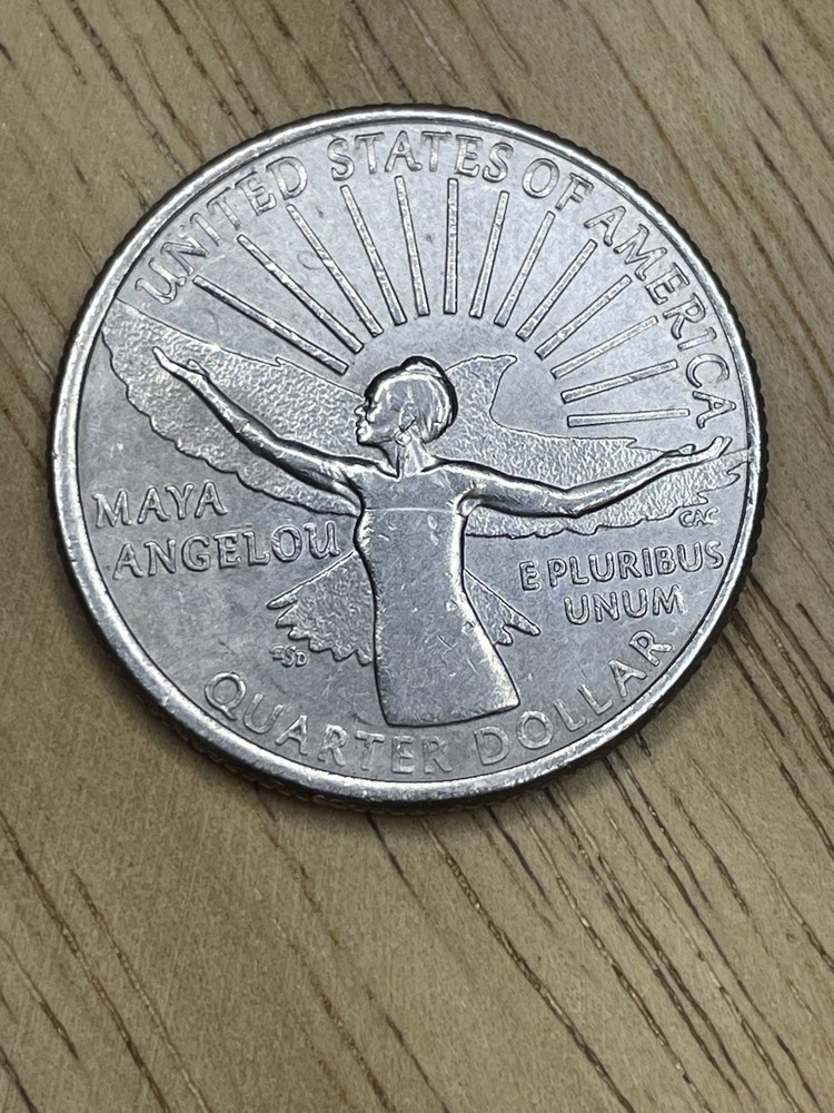 Rare Find, 2022 P Maya Angelou Quarter Multiple Errors- “IN COD WE TRUST” & More