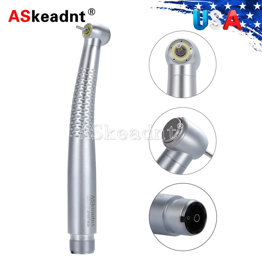 Fiber Optic LED E-generator Shadowless Ring Handpiece Ceramic Bearing 2Holes USA