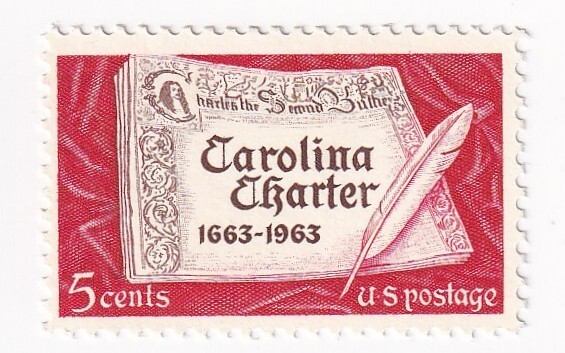 STAMP US SCOTT 1230 "Carolina Charter" 5 CENT 1963 MNG