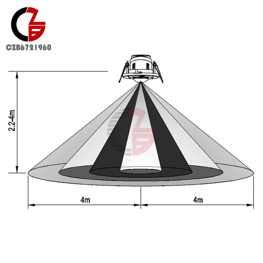 AC220-240V PIR Motion Sensor Detection Embedded Rotary Sensor 360° Motion Sensor