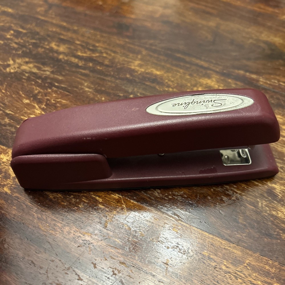 Vintage Dark Red Swingline Stapler Model 747