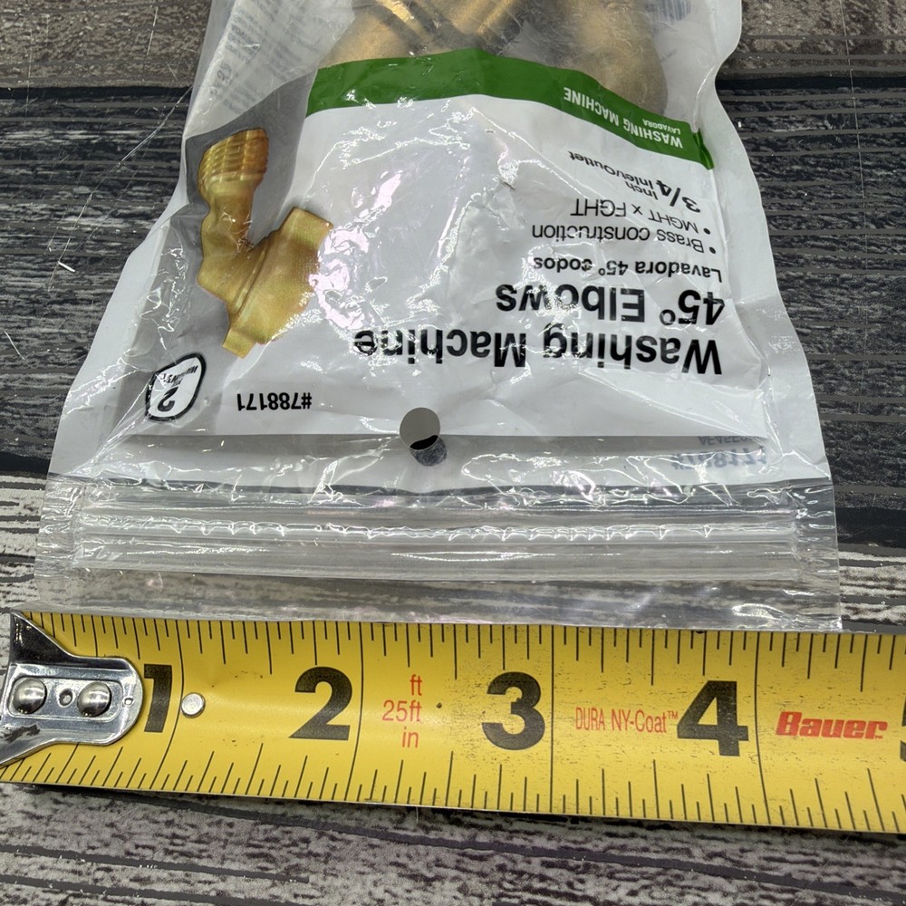 45 degrees WASHING MACHINE ELBOWS (2 pack) NEW. {DD}