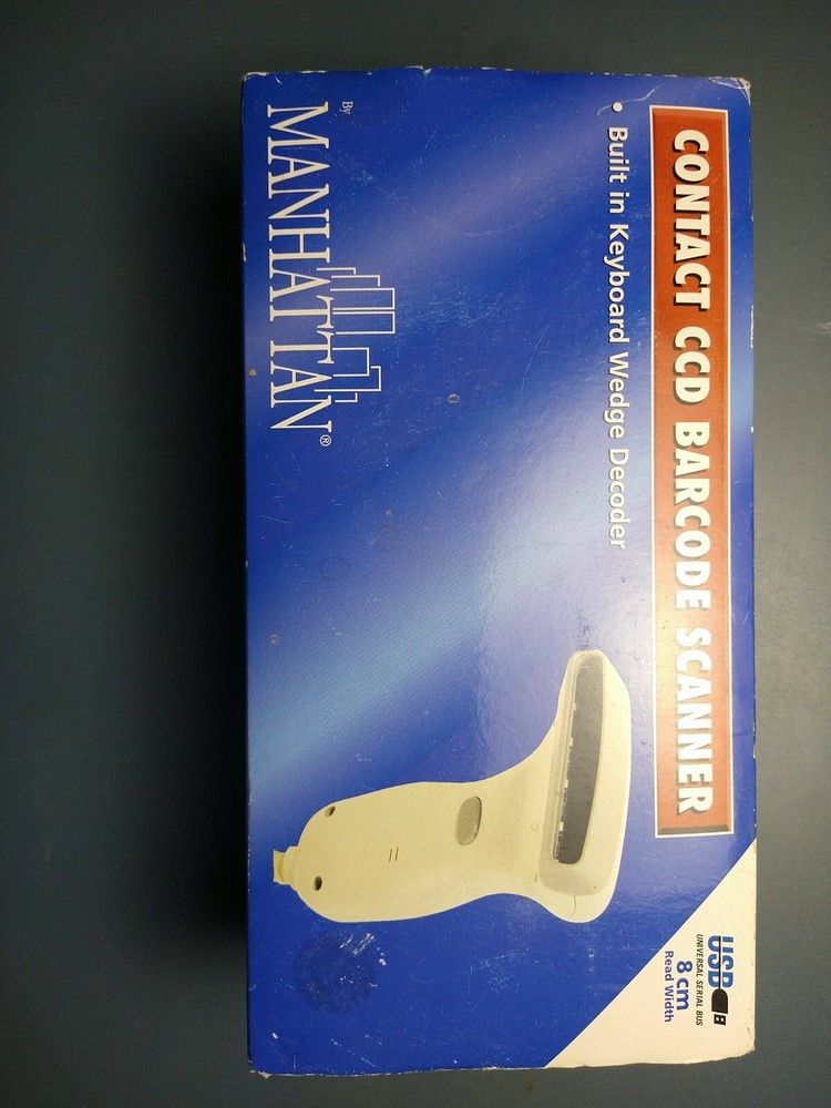USB Contact CCD Barcode Scanner Manhattan New - Open Box 