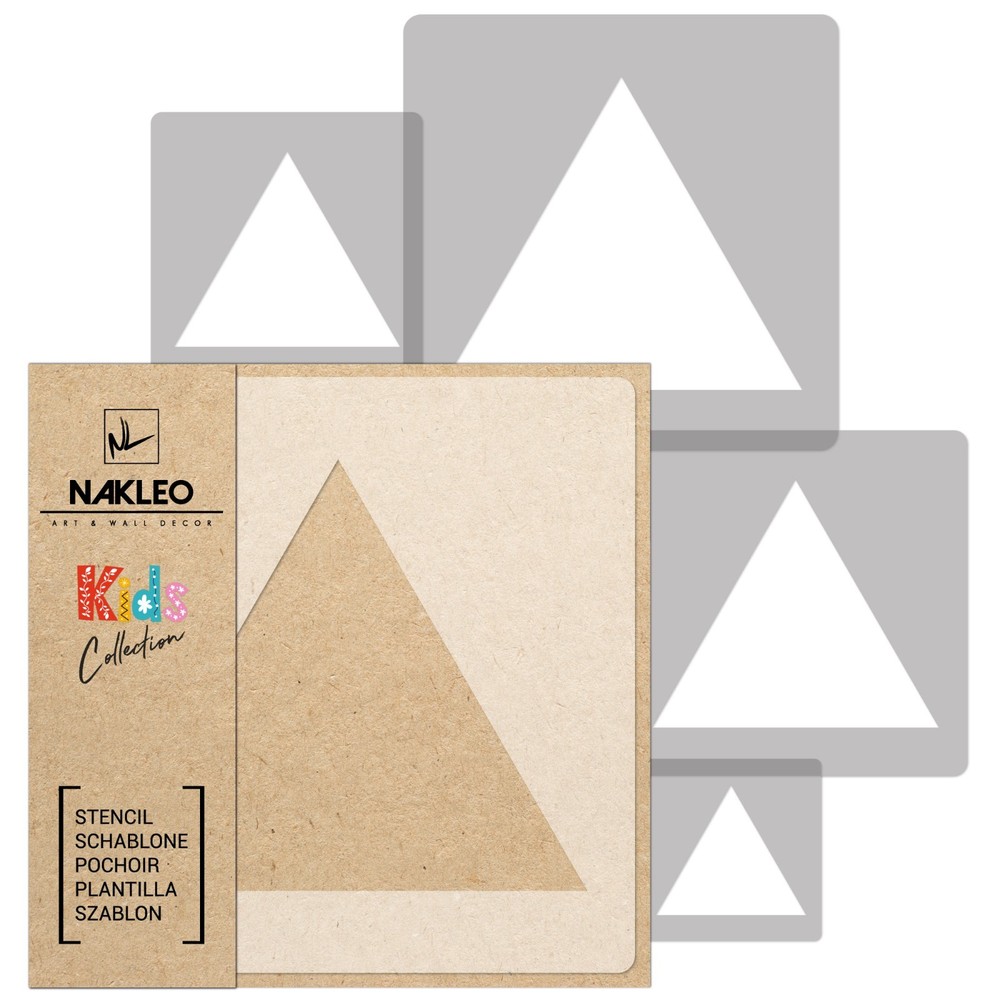KIDS Reusable Plastic Stencils (5 pcs) // TRIANGLE