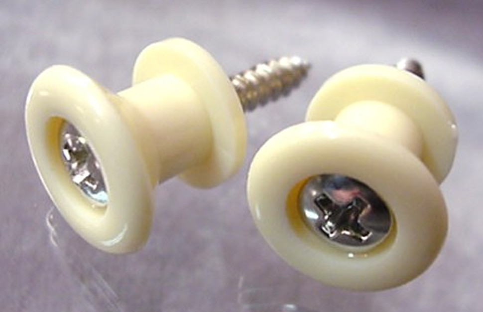 IVORY COLORED GUITAR OR MANDOLIN STRAP PINS - ENDPINS