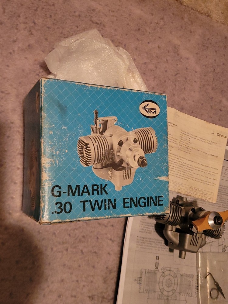 G Mark Twin Cylinder 30 Remote Control Model Airplane Engine
