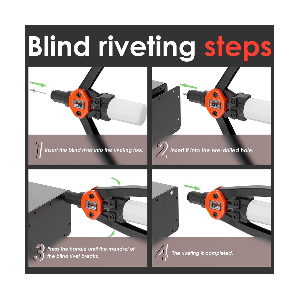 Dual-Function Rivet Nut Tool Rivet Gun Kit Including 405 pcs Rivet Nuts Blind...