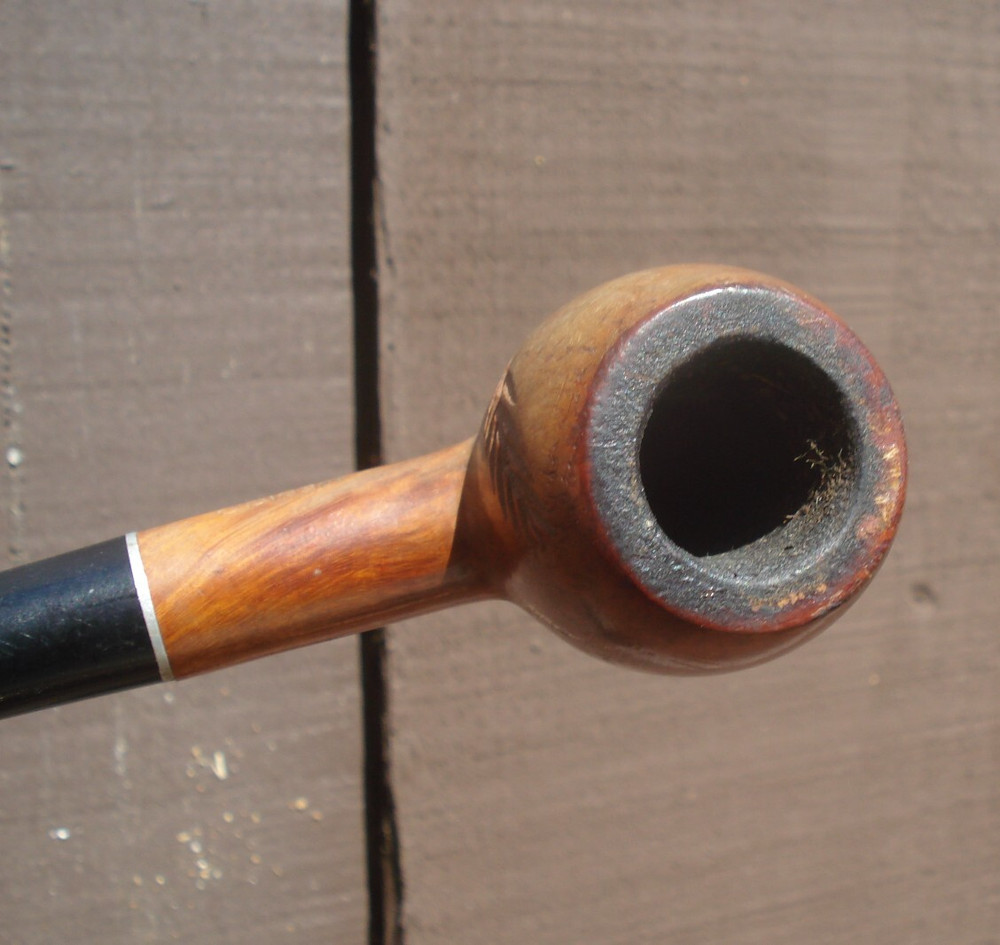 Vintage, used, MEDICO Imported Briar Smoking Pipe with leaf pattern
