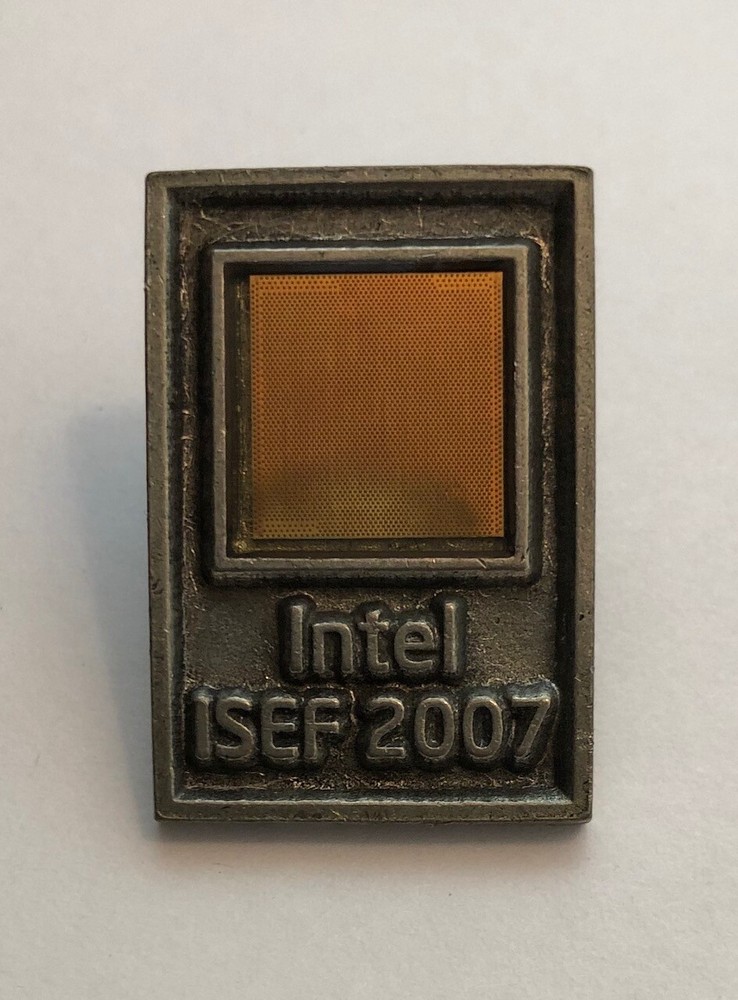 Intel ISEF 2007 Computer Chip Lapel Pin International Science Engineering Fair