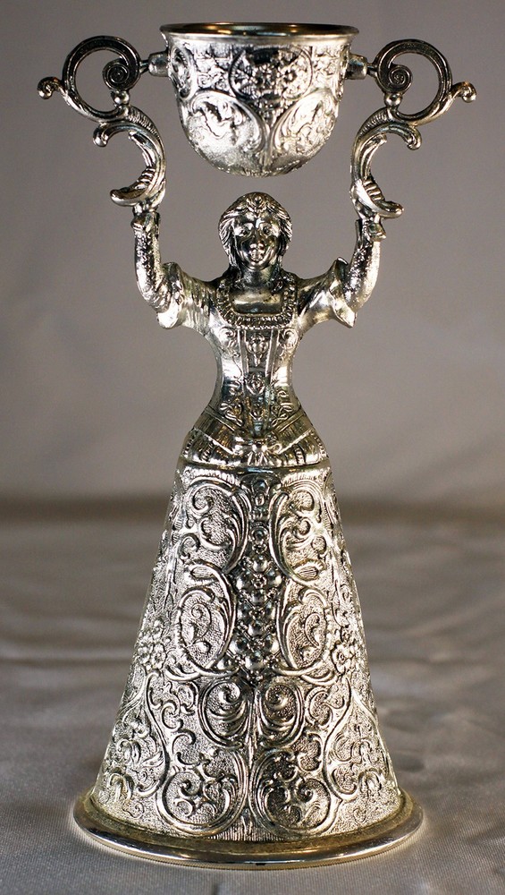 Vintage Silver Nuremberg Bridal Cup - Traditional German Wedding Cup