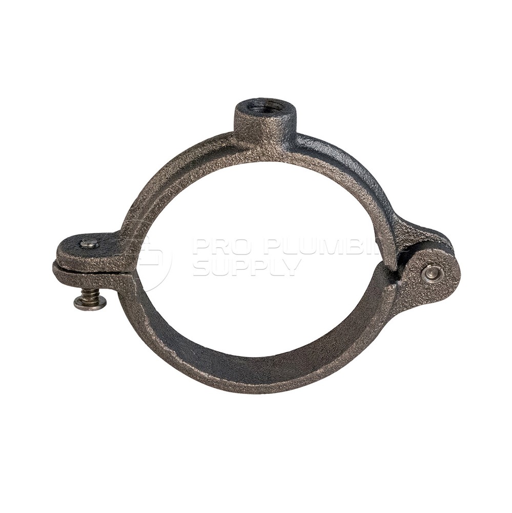 Highcraft Hinged Split Ring Pipe Hanger, Malleable Iron Clamp (10 Pack)