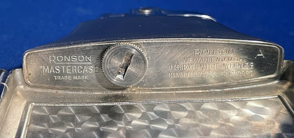 VINTAGE RONSON MASTERCASE COMBO CIGARETTE LIGHTER & CASE ART DECO STYLE SHARP!