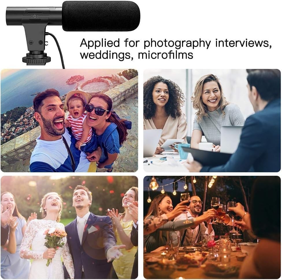 Universal Video Mic Microphone For Nikon Canon DSLR Camera Android US