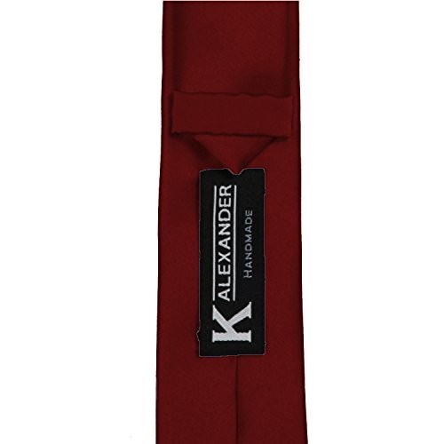 K. Alexander Skinny Ties - Multiple Solid Colors - Classic 2" width Burgandy