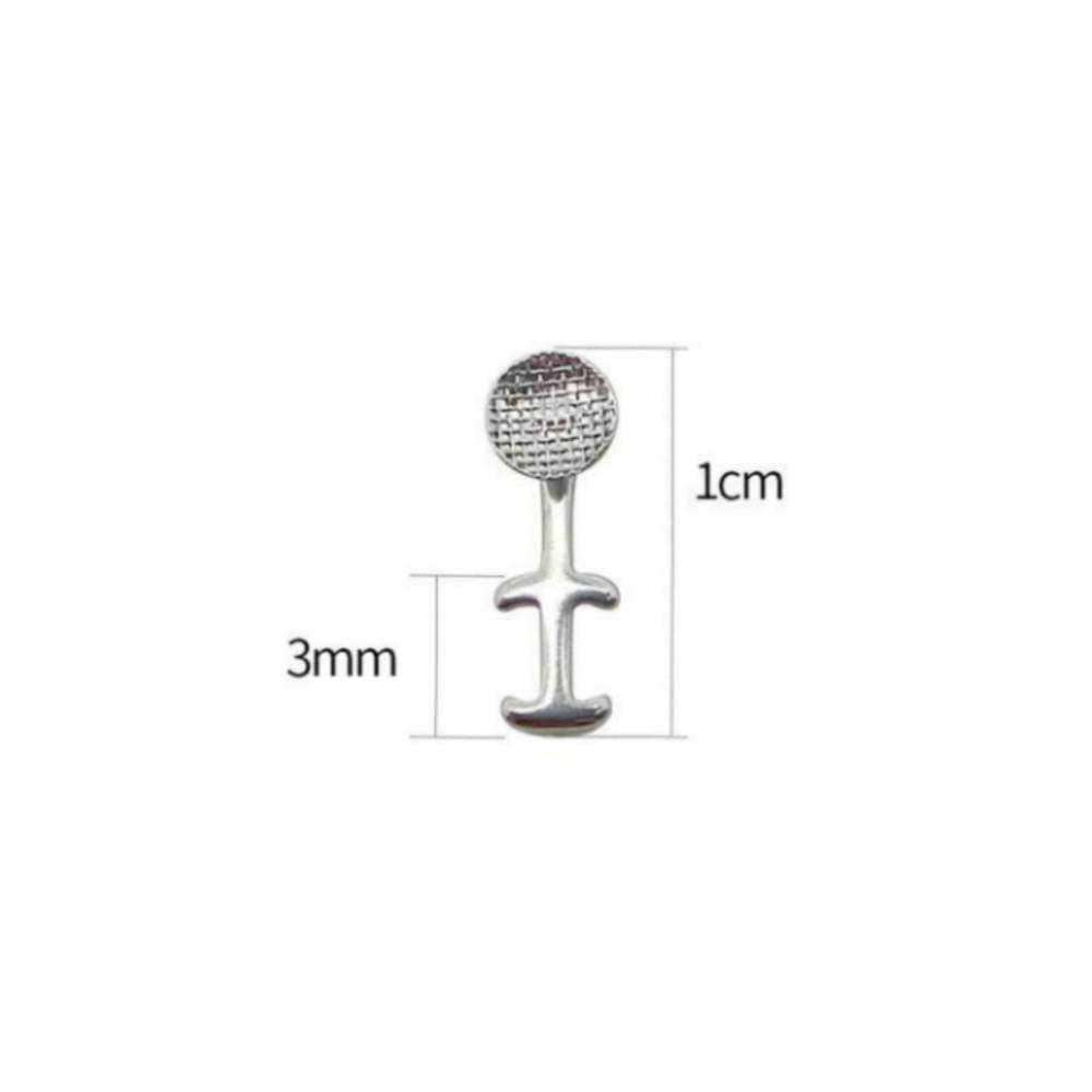 Dental Lingual Buttons Double-Sided Hooks Crimpable Multi Hook Brackets