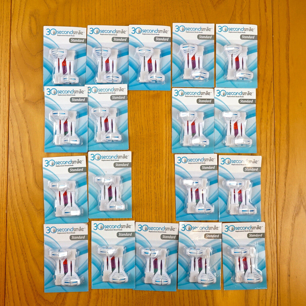 30 Second Smile Replacement Brush Heads Standard Soft 2 Pack Sealed NOS Refill