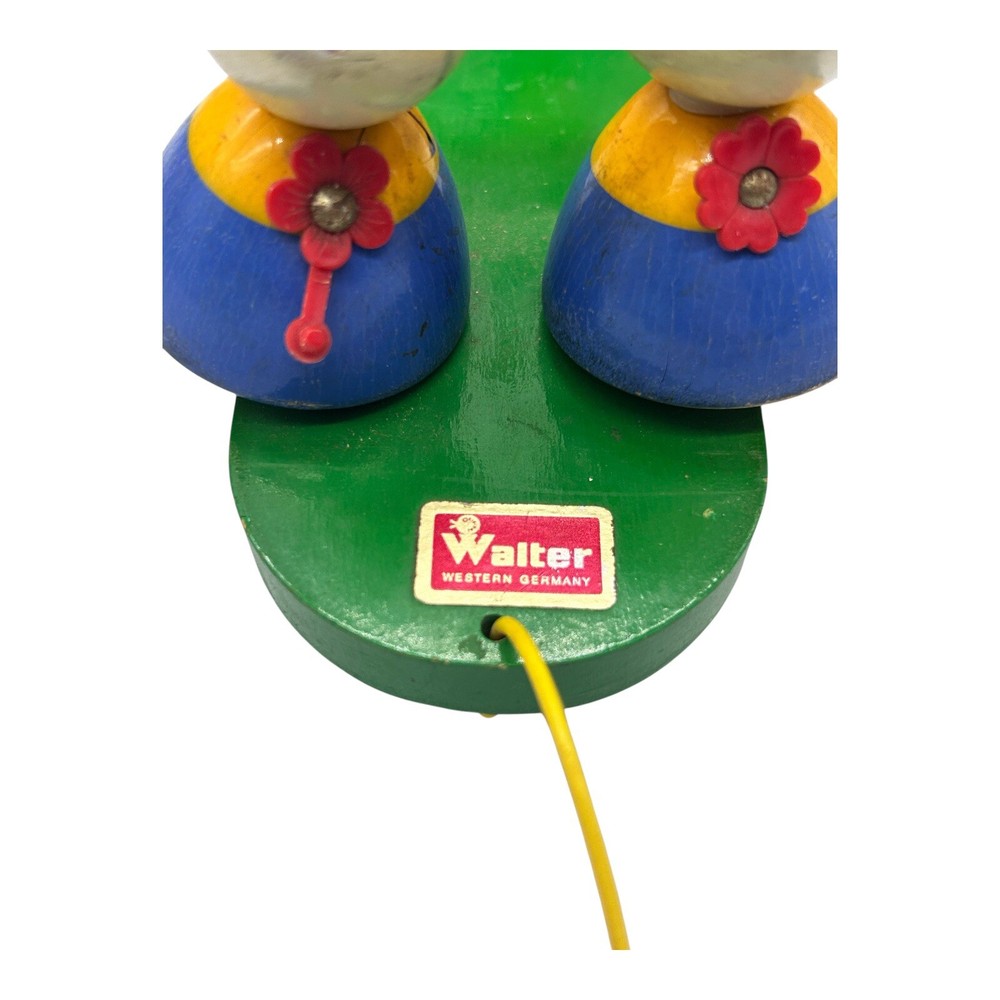 Vintage Walter Western Germany Pull Toy Mice Wort- Arbolt - Missing Wheel