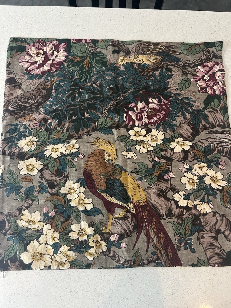 Pottery Barn Bird Euro Sham 24” Pheasant RARE
