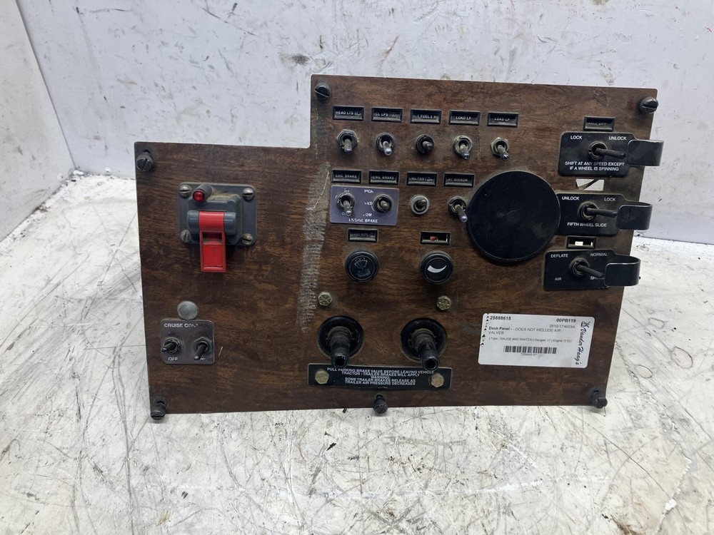 1987-2000 Peterbilt 357 GAUGE AND SWITCH Dash Panel - Used