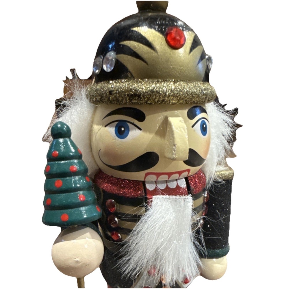 Unbranded Wooden Christmas Nutcracker Figure with Tree, Multicolor