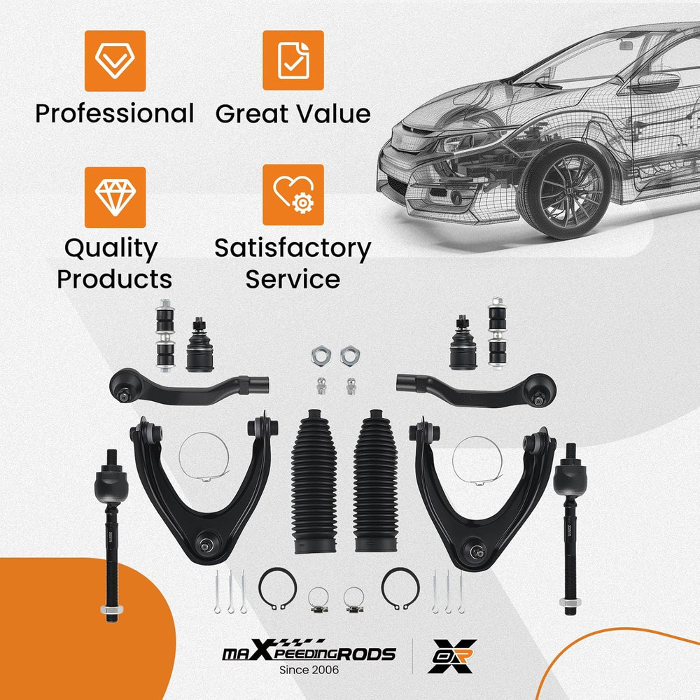 1996-2000 for Honda Civic Front Upper Control Arm Kit 12Pc – Compatible Replacem