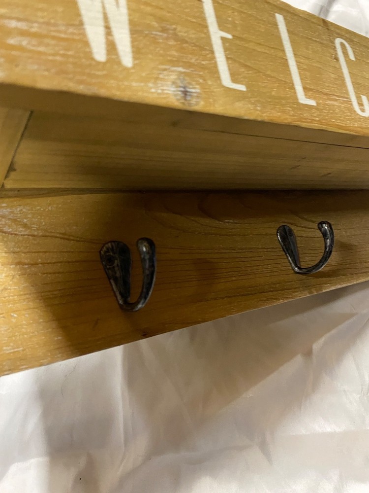 Wall-mounted Key Mail Shelf, Rustic Rack for Keys Letters Bills Coats