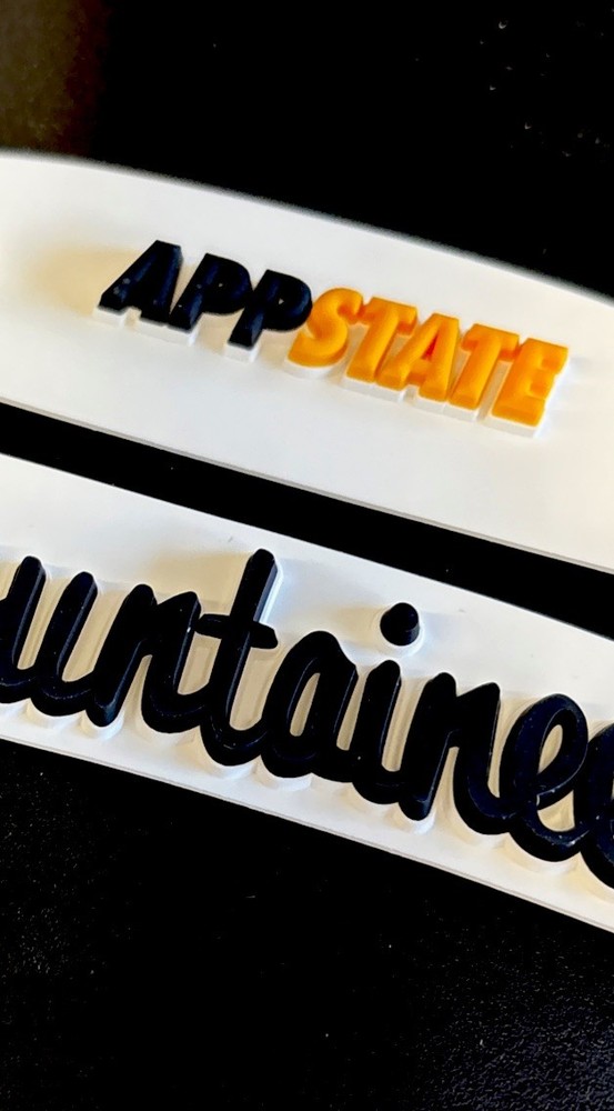 3D Bumpers - App State Speed Set for a Full Size Helmet