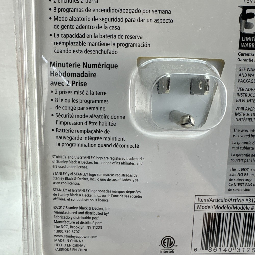 Stanley Timermax Programable Digital Indoor Weekly Timer NEW