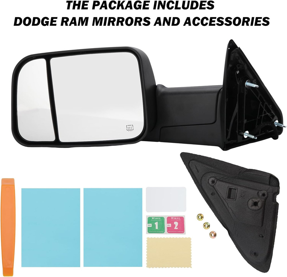 Driver Side Mirror Compatible with 2009-2018 Dodge Ram 1500,2010-2018 Dodge Ram