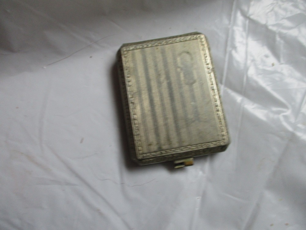 Vintage silver match book holder Brun-mill USA chatelain