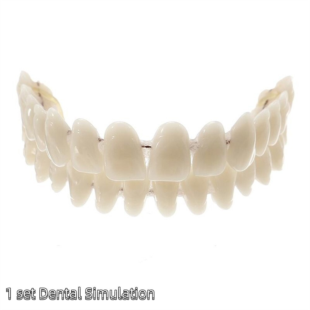 1pc Smile Teeth Upper＆Bottom Set False Teeth Denture Veneers Dental Tooth Cover