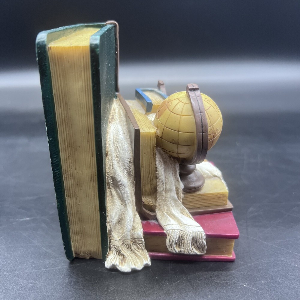 Nautical Themed Bookends With Globe, Anchor, Log Book, And Binoculars