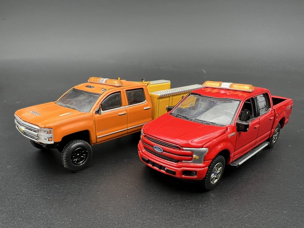 2 Pack 1/64 Code 3 LP6000 Amber Lightbar Greenlight Construction Tow Work Truck