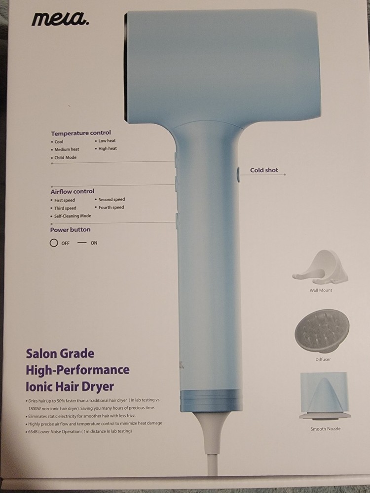 Professional Hair Dryer with Diffuser Fast Drying Anti-Static Self-Cleaning
