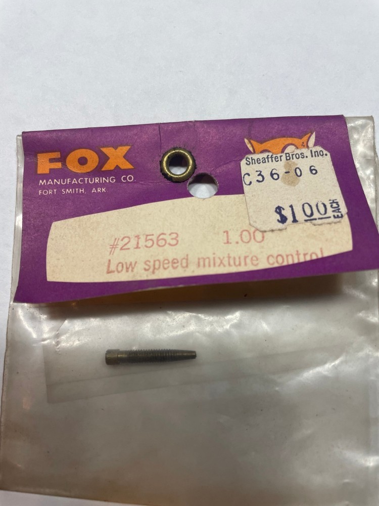 VINTAGE FOX LOW SPEED MIXTURE CONTROL NO. 21563