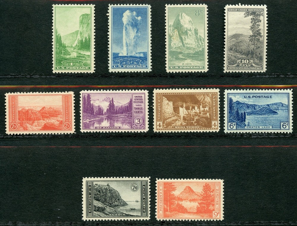 US Scott 740-749 national Parks Mint NH