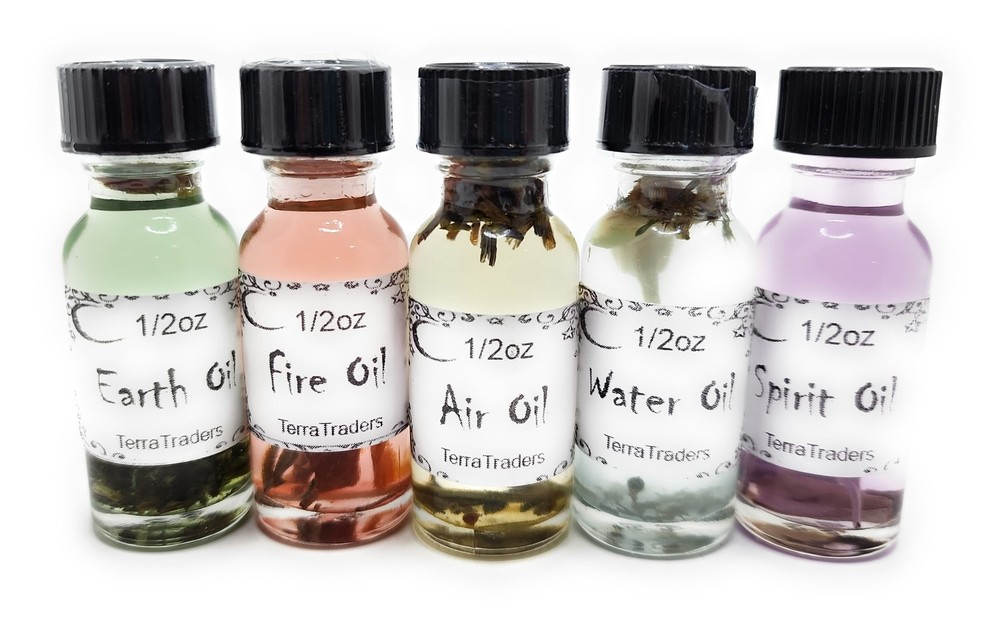 Elemental Wiccan Magick Oils Set