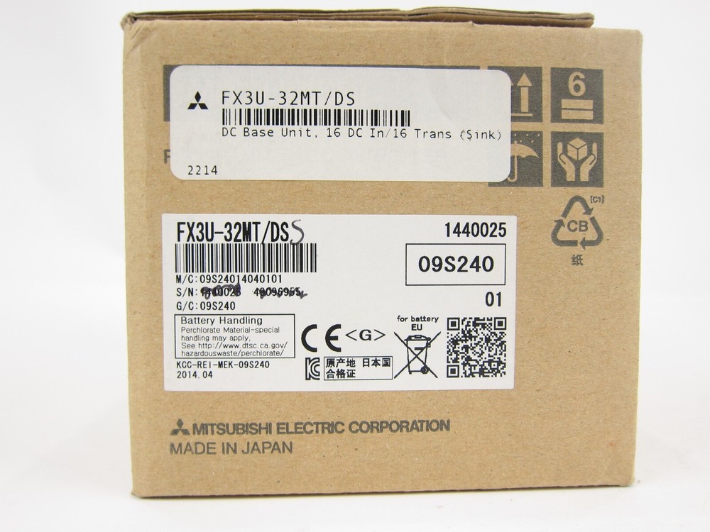 New Mitsubishi FX3U-32MT/DSS DC Base Unit