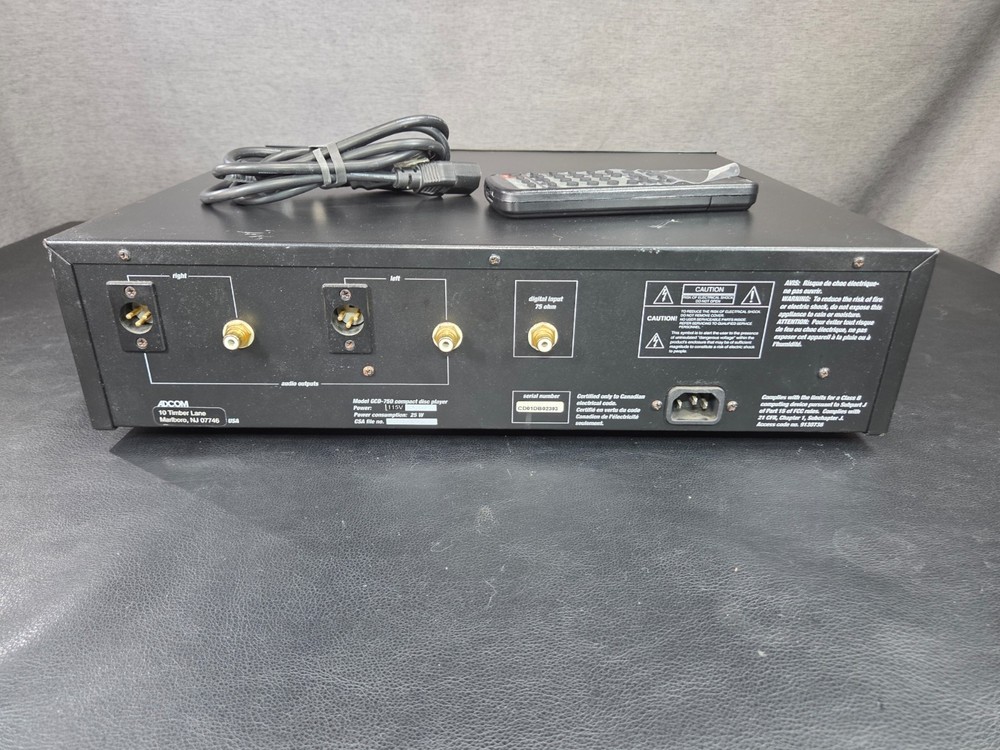 ADCOM GCD-750 CD Player/DAC w/ Remote VIDEO DEMO! 🎥📺✅