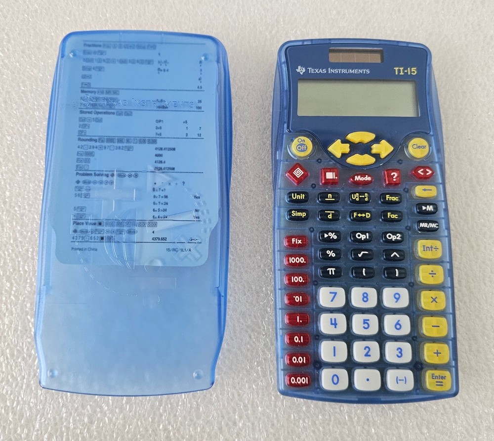 Texas Instruments TI-15 Explorer Elementary Calculator with Cover Tested