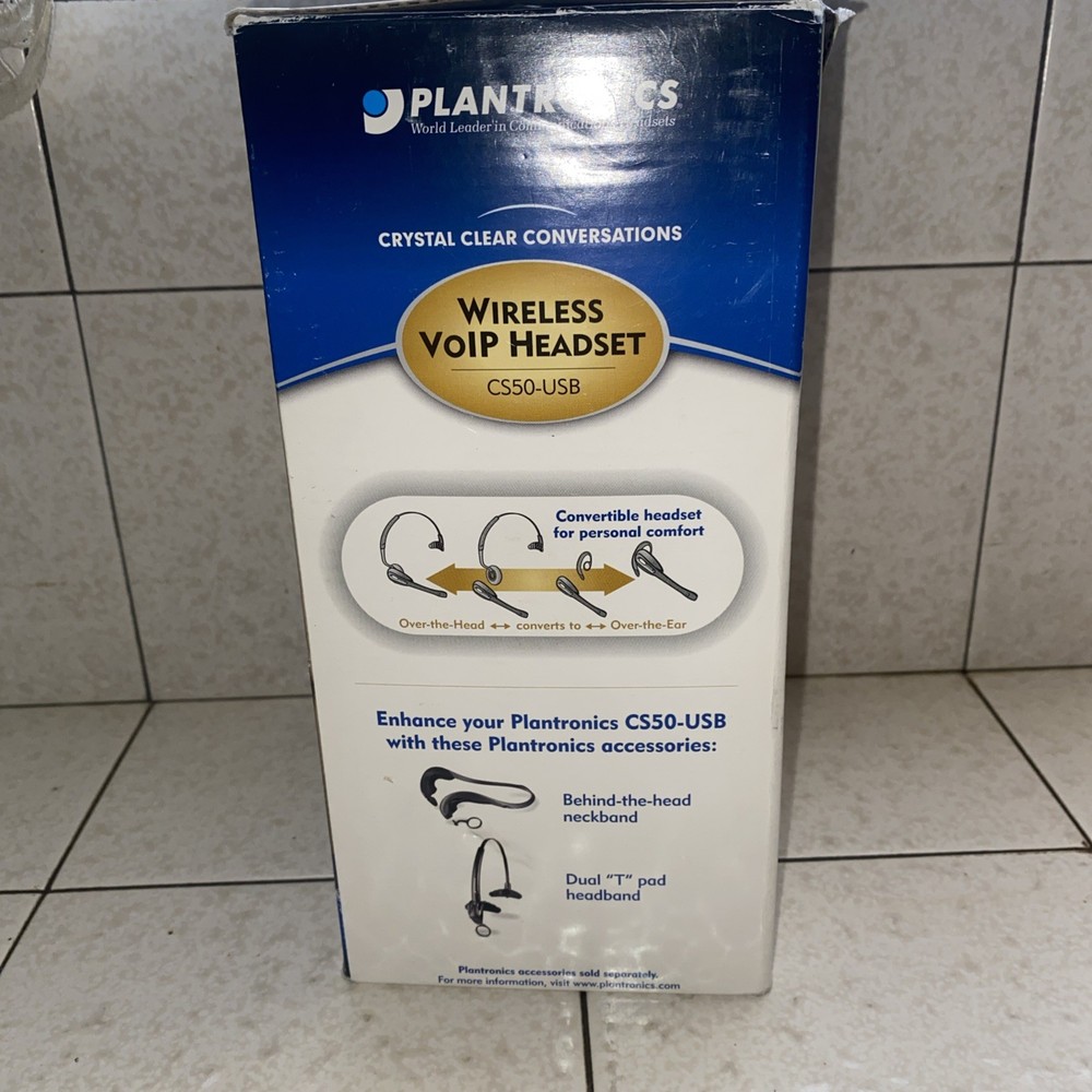 Plantronics CS50-USB Wireless Headband Computer Headset System for Skype Chat