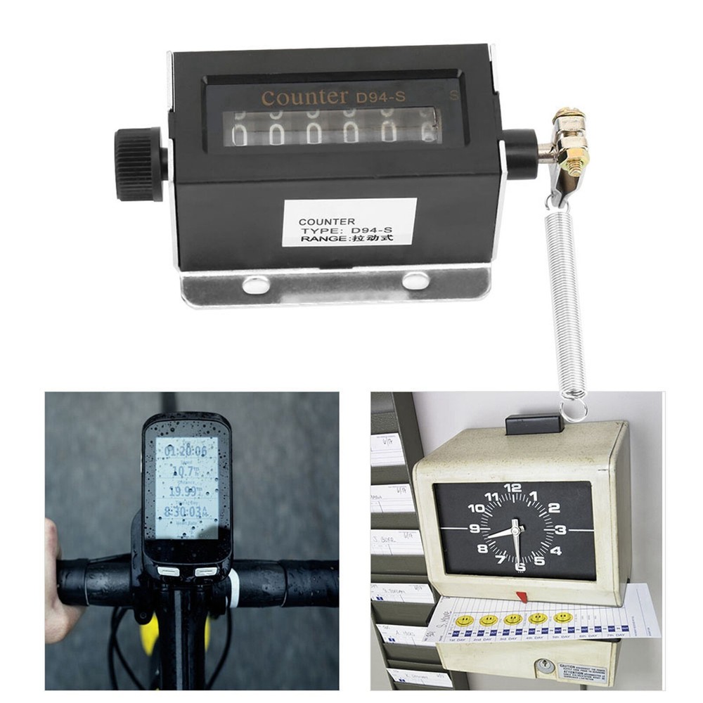 D94-S 6 Digit Resettable Mechanical Pulling Counter 0-999999
