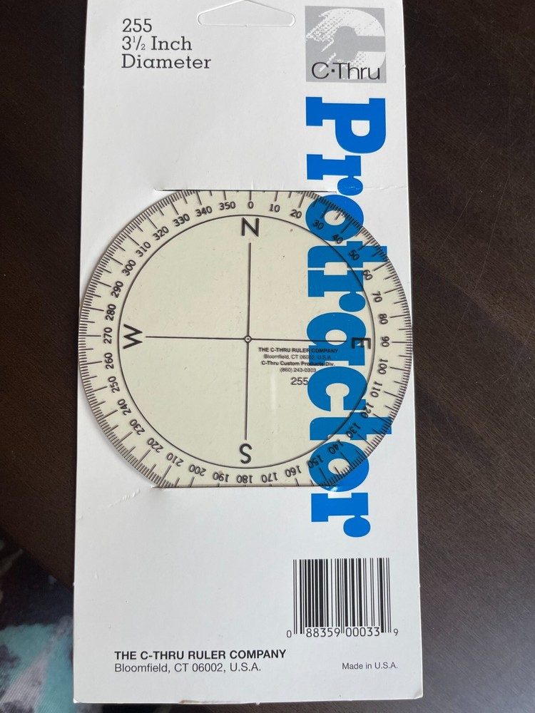 3 and 1/2 " C-THRUE Circular Protractor