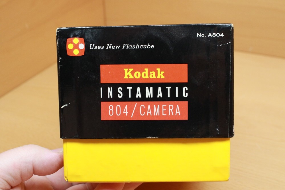 Vintage Kodak Instamatic 804 Camera, Original Hard Shell Case/Strap BOX UNTESTED