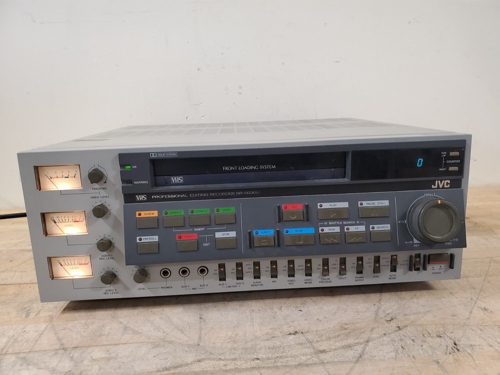 JVC Model BR-8600U Vintage Editing Deck Untested - Ejects Tape