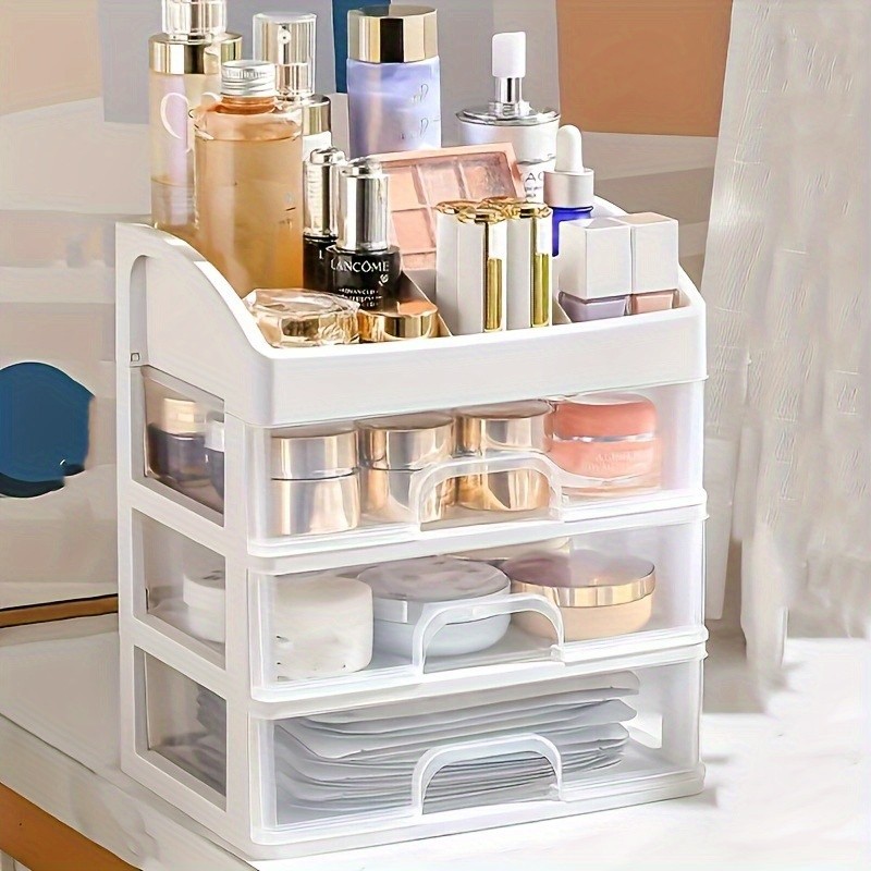 Capacity Multi-Layer Cosmetic Organizer with Drawers,Pull-Out Shelf for Makeup