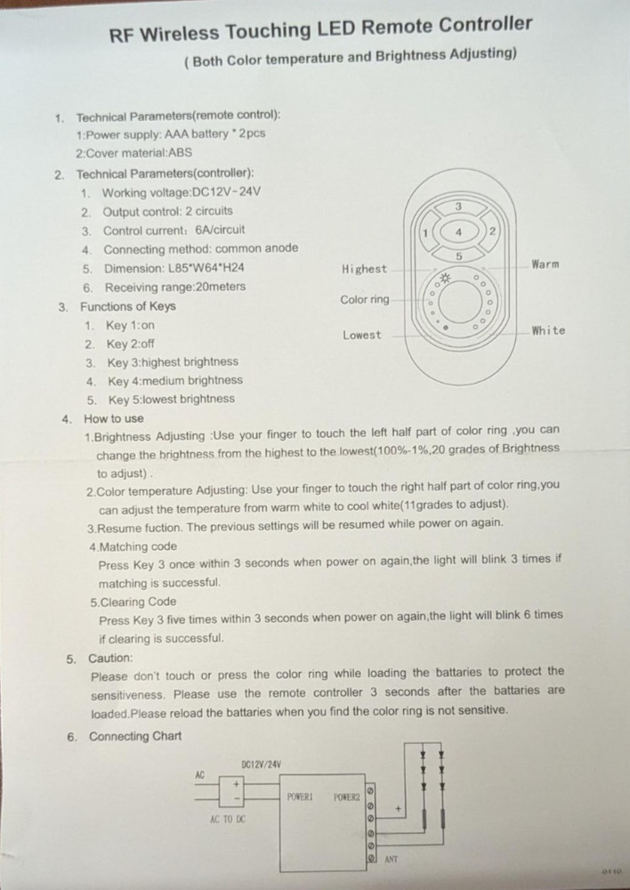 Nova Flex LED Remote & Strip Controller | Adjustable, Wireless, RF | NF-WC-A/S