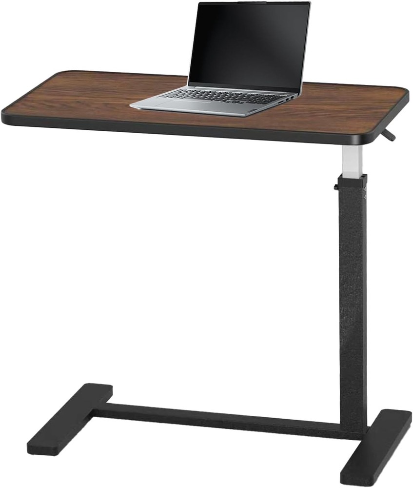 Adjustable Overbed Table W/ Invisible Wheels Bedside Table ，Standing Desk